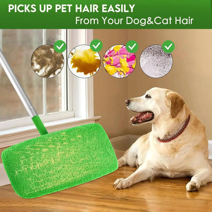 Wet & Dry Reusable Microfiber Mop Pads Green Furniture Flooring Sweeper Cleaning Cloths Mop Head Replacement Washable Rag Towel