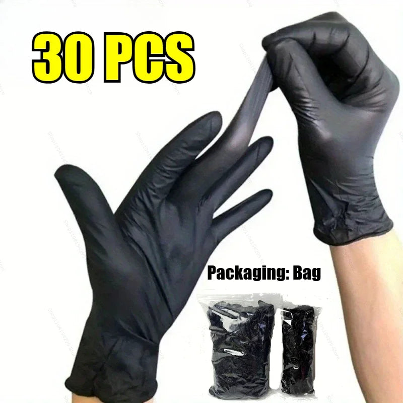 Black Disposable Nitrile Gloves Latex & Powder Free for Tattooing Manicures Salon Cleaning Disposable Food Working Latex Glove
