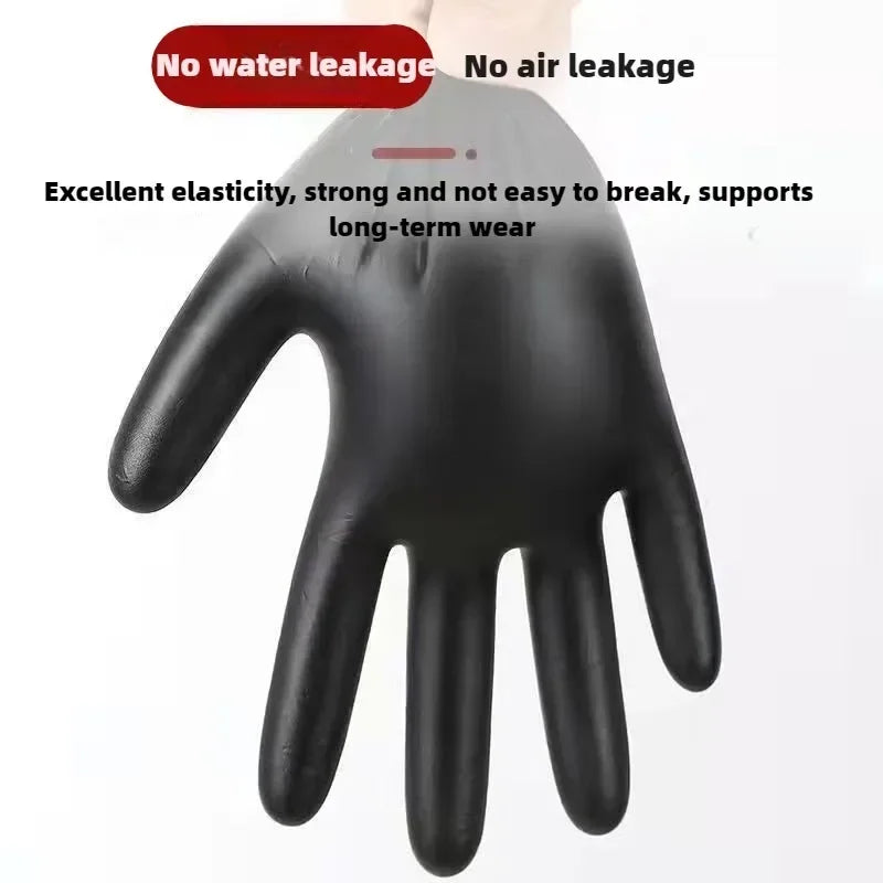 Black Disposable Nitrile Gloves Latex & Powder Free for Tattooing Manicures Salon Cleaning Disposable Food Working Latex Glove
