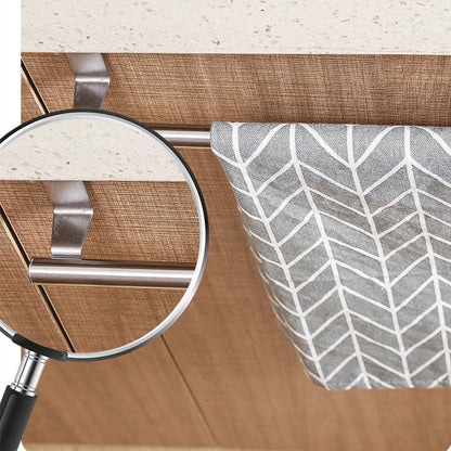 Stainless Steel Towel Rack Over Door Towel Bar Hanging Holder Bathroom Kitchen Cabinet White Black Towel Rag Rack Shelf Hanger