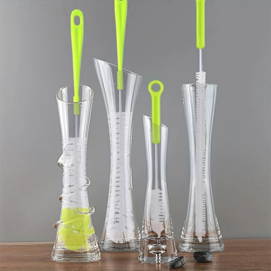 8 Boxed Wine Bottle Cleaning Brush Set - Long Handled Black Bottle Cleaner for Cleaning Narrow Wine/beer Bottles/thermos/jugs/sp