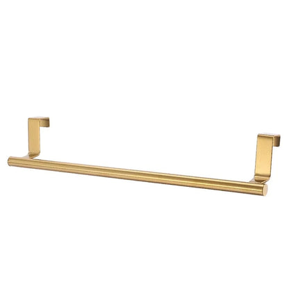 Stainless Steel Towel Rack Over Door Towel Bar Hanging Holder Bathroom Kitchen Cabinet White Black Towel Rag Rack Shelf Hanger